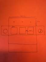 longueur : 55,5 cm // largeur max : 19,5 cm