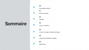 Sommaire du cahier des charges